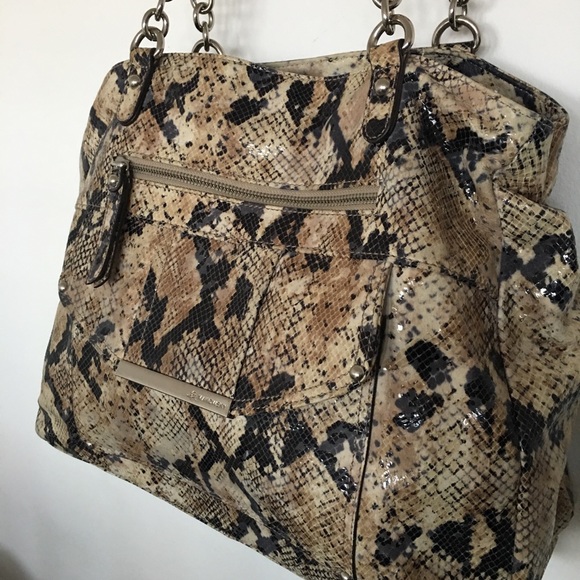B Makowsky Natural Python Bag - Picture 3 of 9